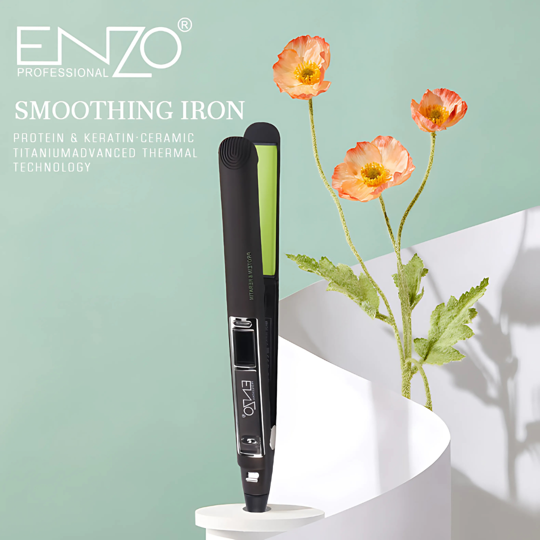 ENZO EN-3338 Mini Ceramic Hair Straightener – Compact and Portable Styling Tool