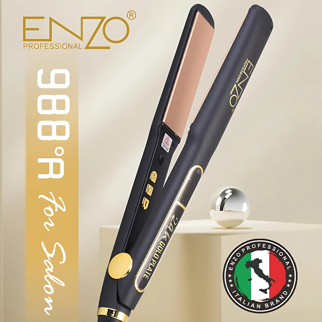 ENZO EN-5182 Professional Ceramic Hair Iron Straightener – 1.75-inch wide plates for efficient styling