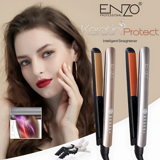 ENZO EN-3860 Tourmaline Ceramic Hair Straightener – Professional Flat Iron