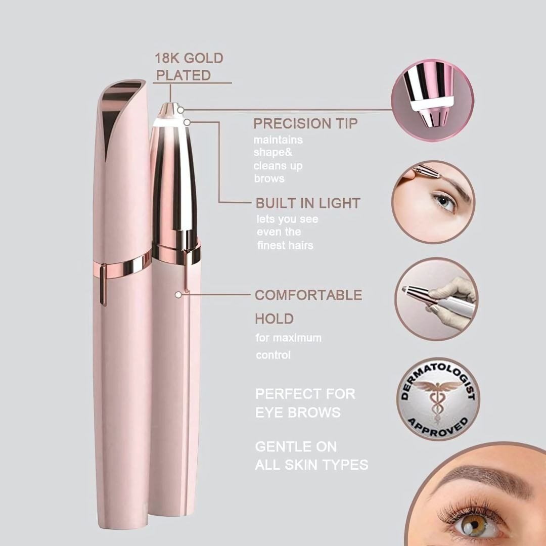  Hair Remover with an elegant 18K gold-plated design