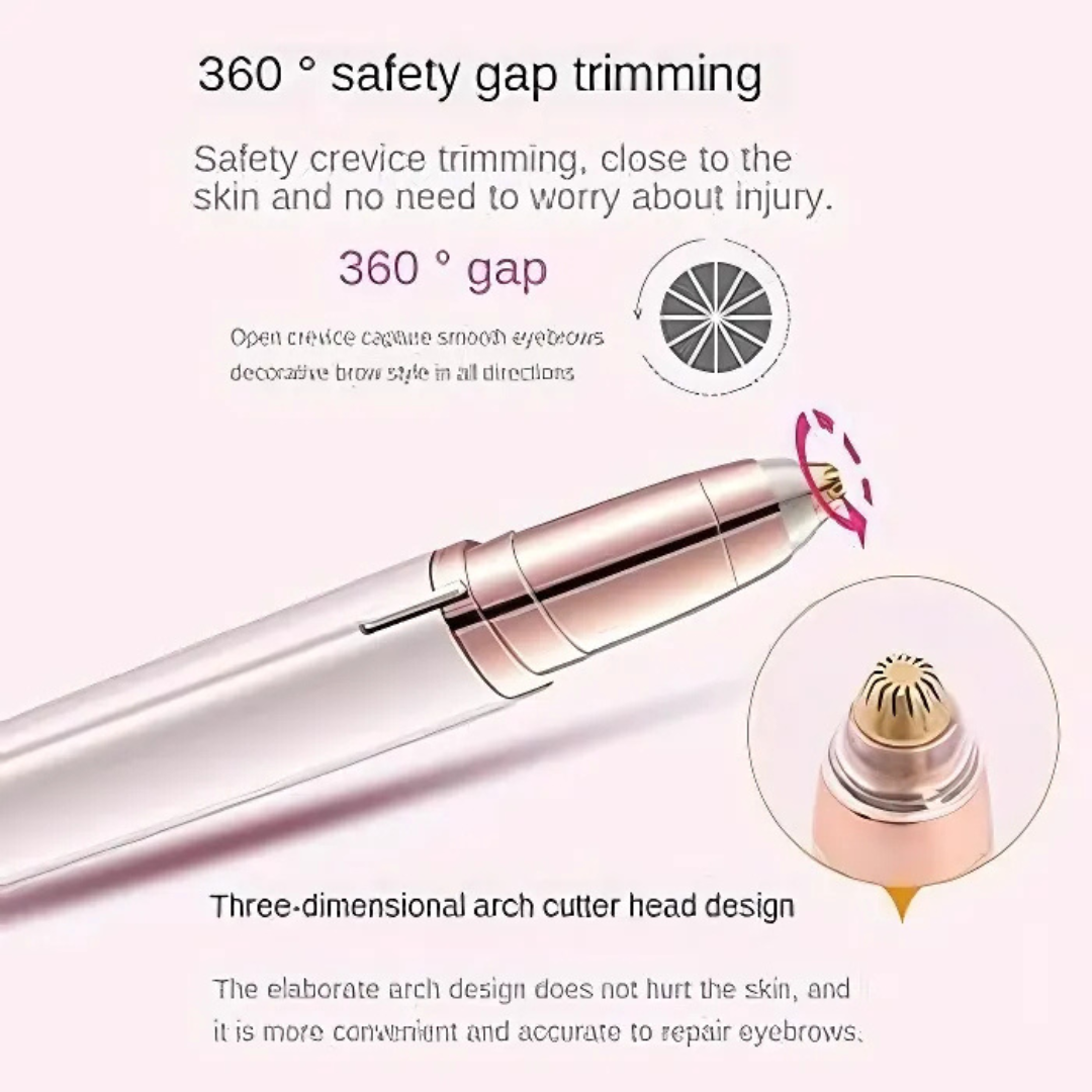  Hair Remover with an elegant 18K gold-plated design