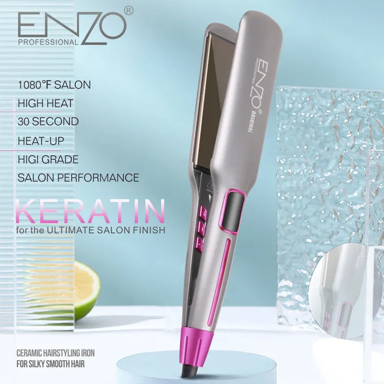 ENZO EN-3976 Professional Travel Hair Straightener – Front view