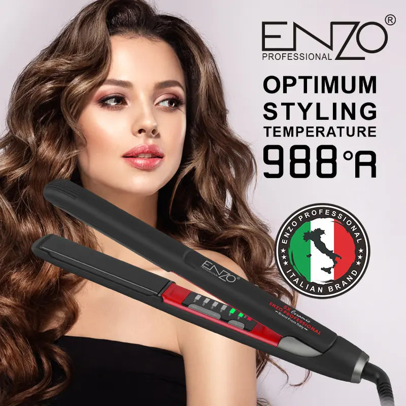 Adjustable temperature settings on PrecisionWare Enzo EN-5183 for customized styling.