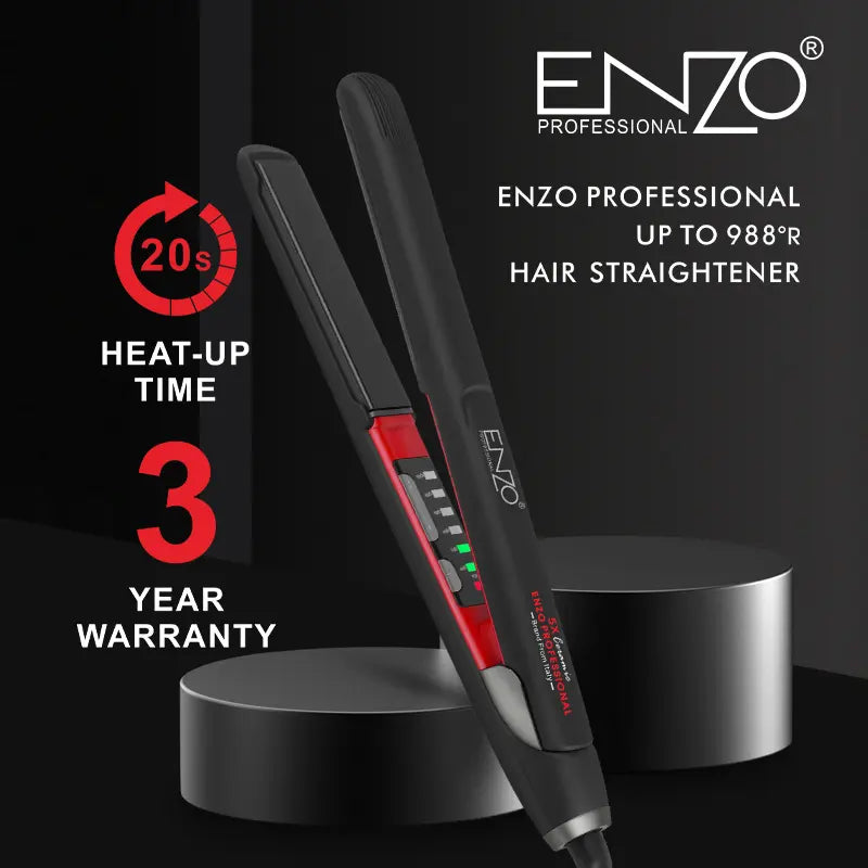 Adjustable temperature settings on PrecisionWare Enzo EN-5183 for customized styling.