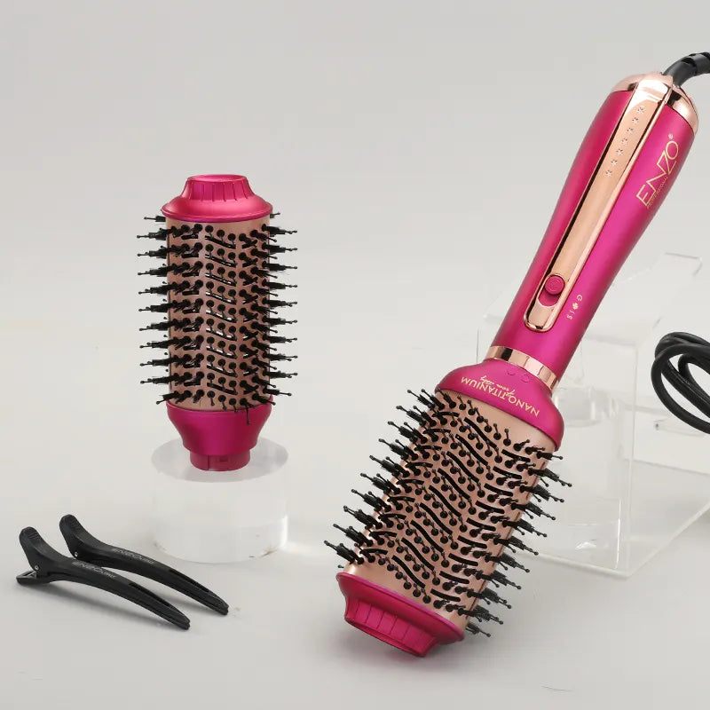 ENZO EN-6216 2-in-1 Hair Straightener and Hot Air Brush