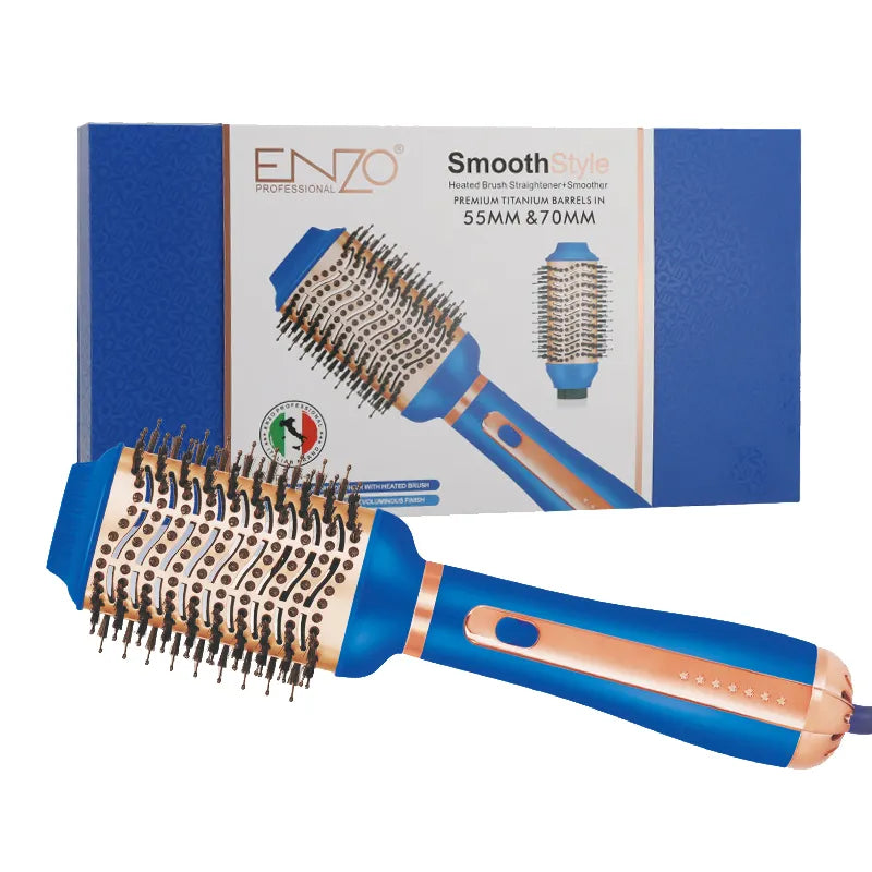 ENZO EN-6216 2-in-1 Hair Straightener and Hot Air Brush