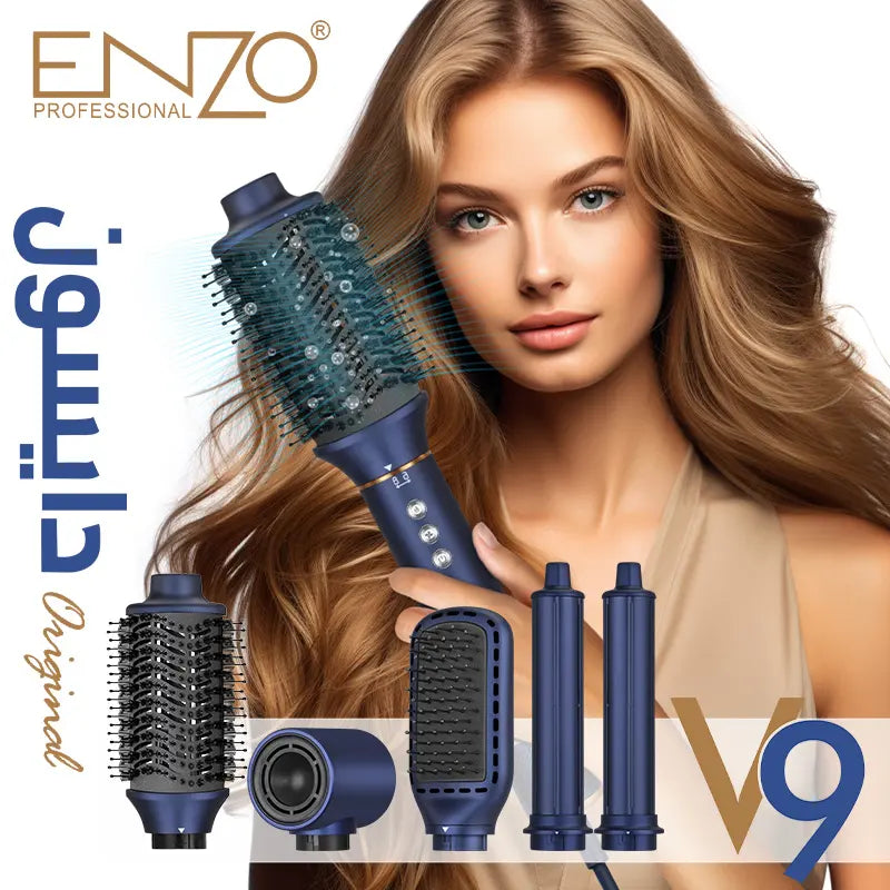 ENZO EN-754 Professional 5-in-1 Hair Dryer & Volumizing Brush | One-Step Hot Air Styler