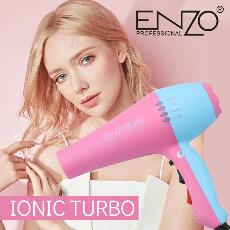 ENZO EN-8860A Barbie Hair Dryer – professional-grade hair dryer with a stylish Barbie-inspired design.