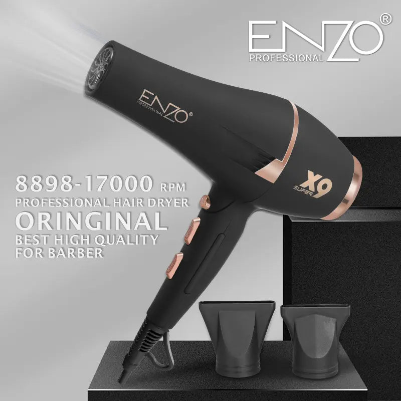 ENZO EN-8898 Professional Hair Dryer with High-Speed Motor and Cold Air Switch