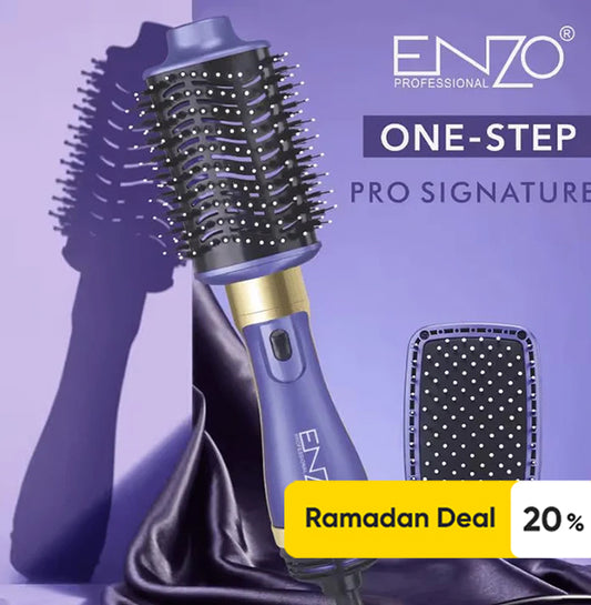 ENZO EN-4128 2-in-1 Hair Dryer & Styler  Ionic Rotating Hot Air Brush