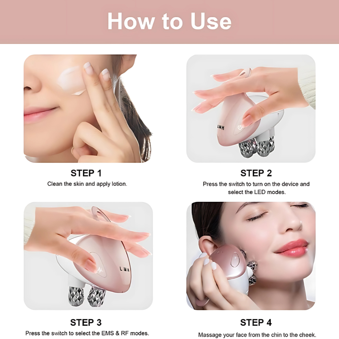 RF-EMS-LED Multifunctional Facial Massager for Skin Rejuvenation and Care