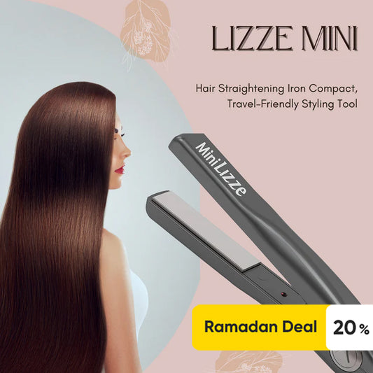 Lizze Mini Hair Straightening Iron Compact, Travel-Friendly Styling Tool