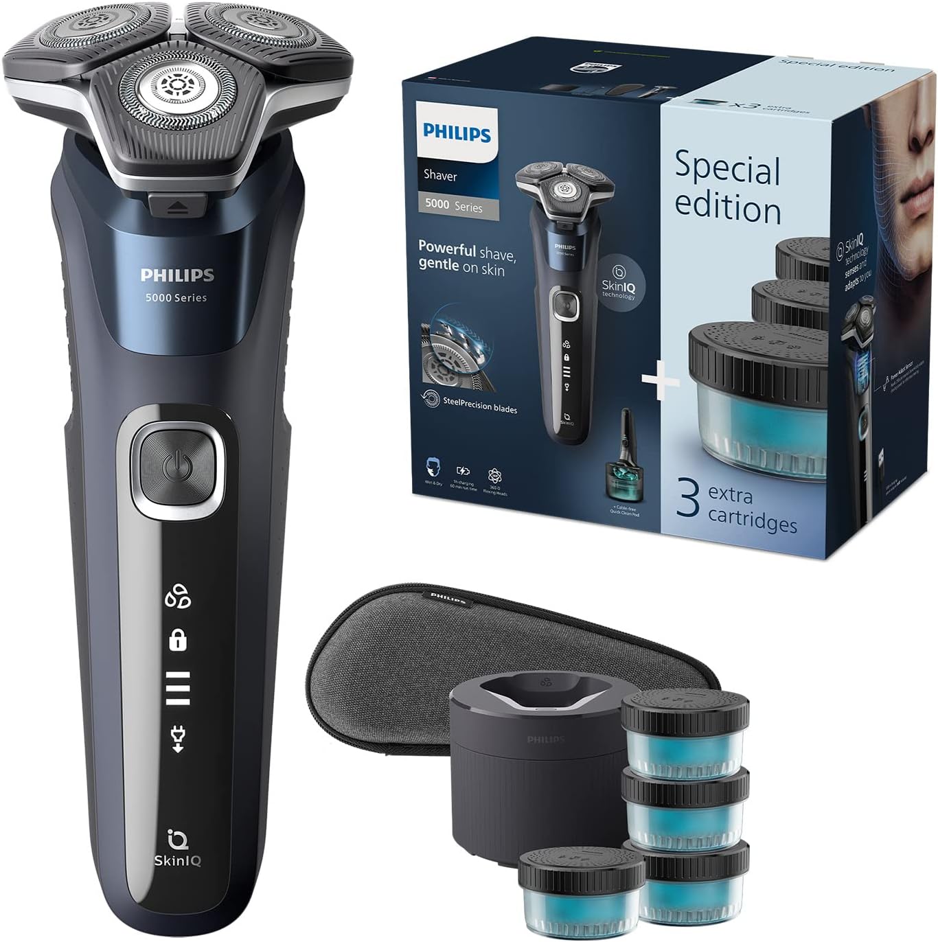 Philips Series 5000 Wet & Dry Electric Shaver S5887/10 with ComfortCut blades.