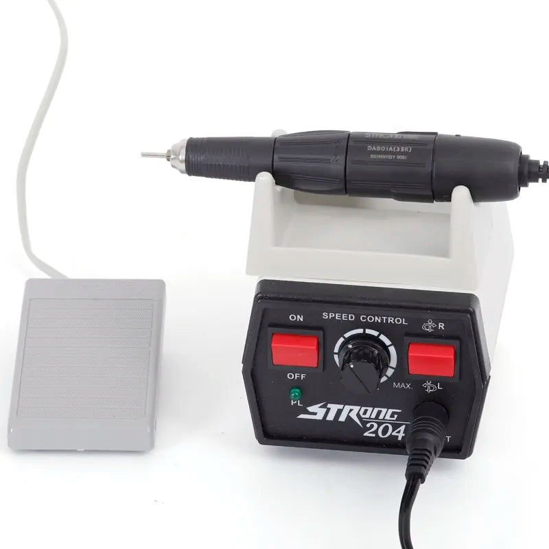 Strong 204+102L Micromotor Nail Drill Machine 35,000 RPM for Professional Nail Care