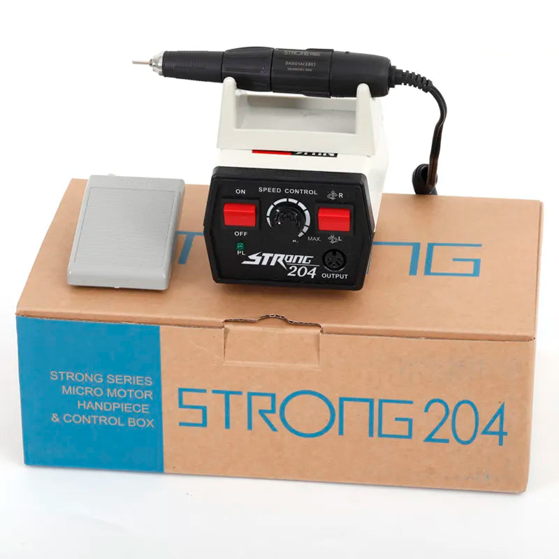 Strong 204+102L Micromotor Nail Drill Machine 35,000 RPM for Professional Nail Care